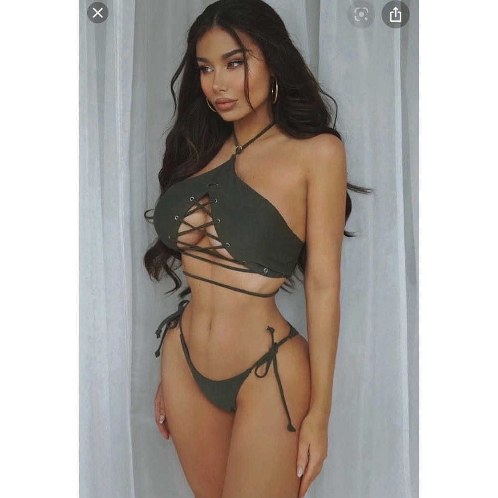 Olive green bikini